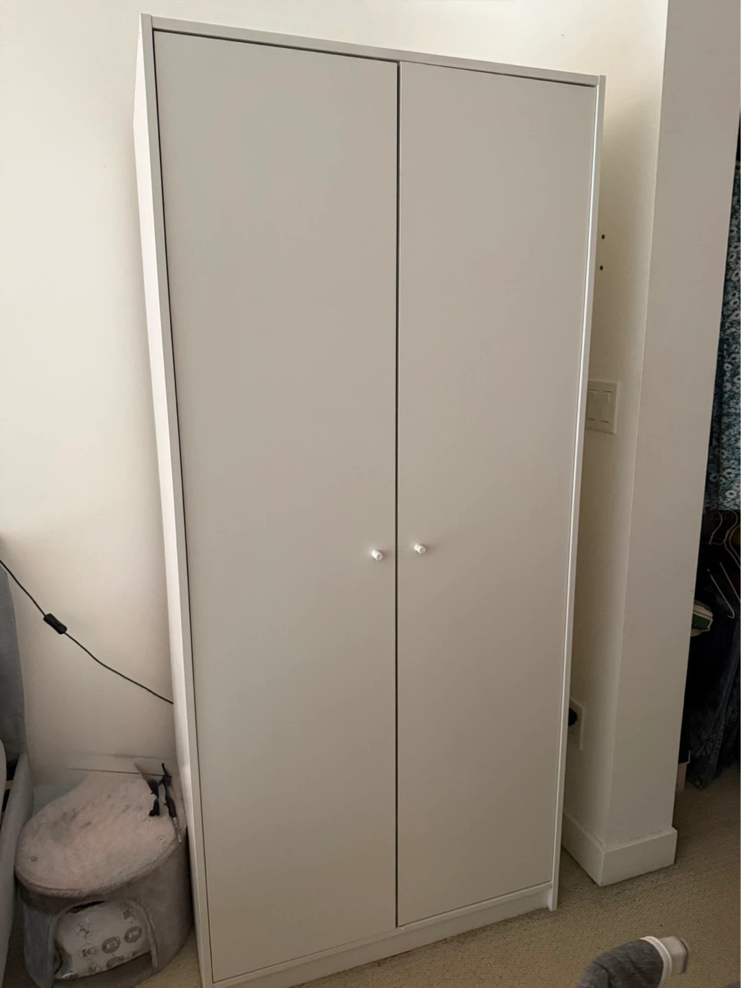 Ikea Kleppstad White Two-Door Wardrobe