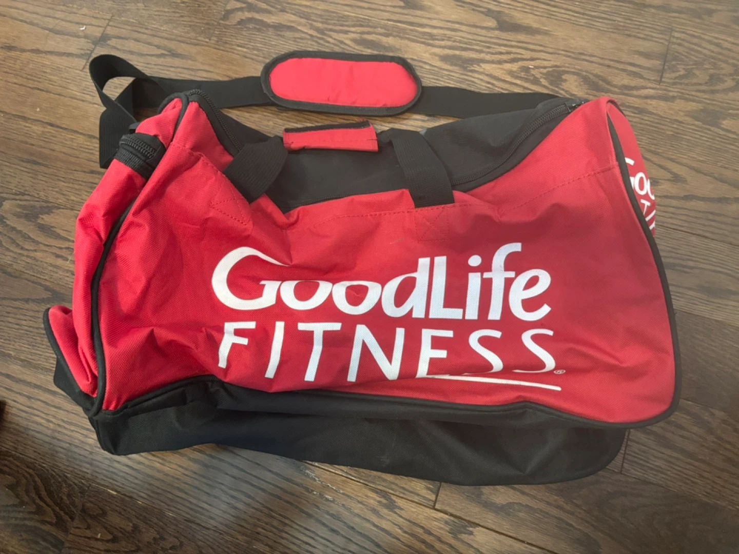 GoodLife Fitness Red & Black Gym Bag