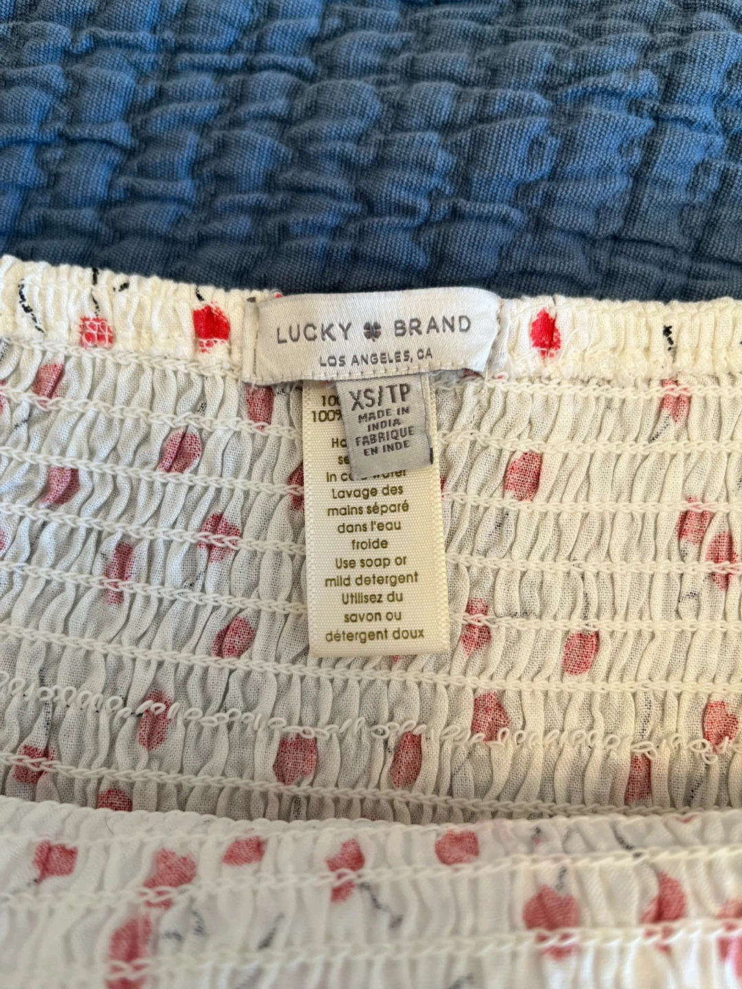Lucky Brand Smocked Off-the-Shoulder Top - XS - photo 2