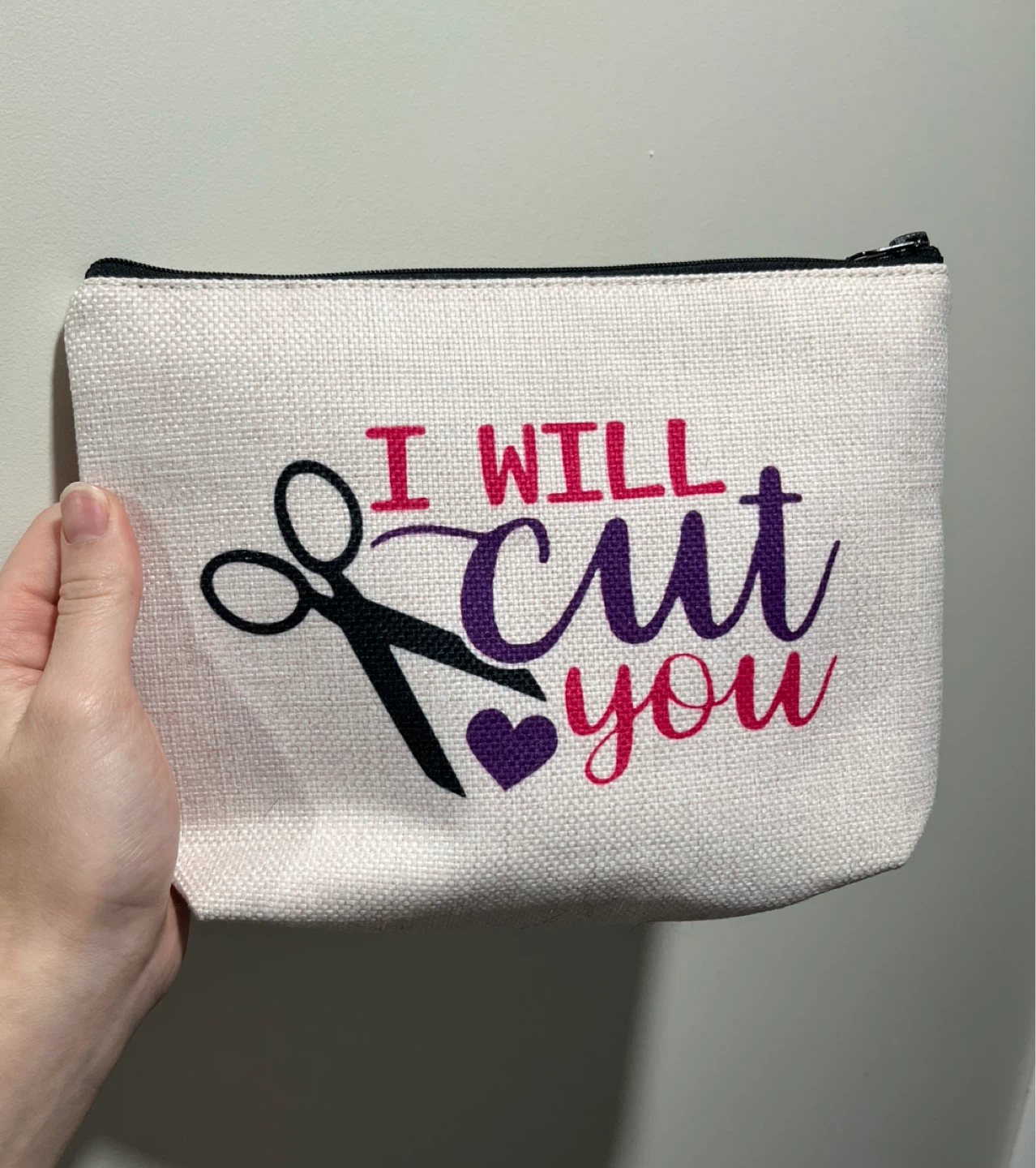 🆕Cosmetic Bag Pouch I Will Cut You Design