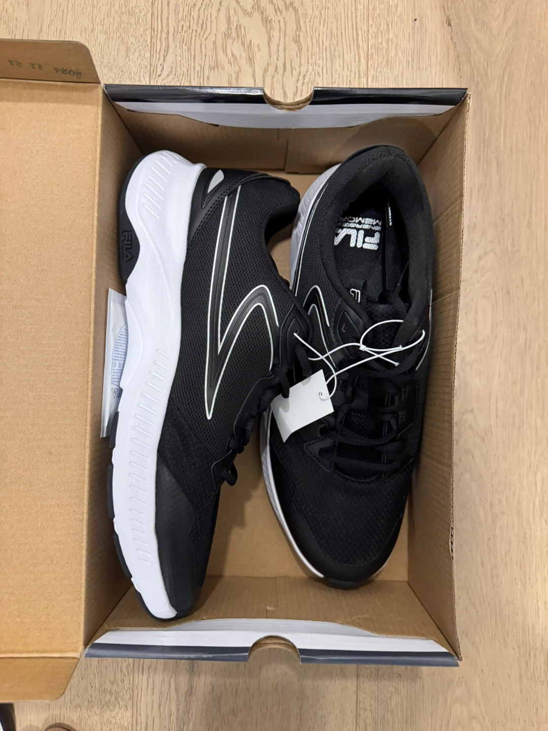 Fila Men's Memory Foam Running Shoes - Black - Size 11/12/13