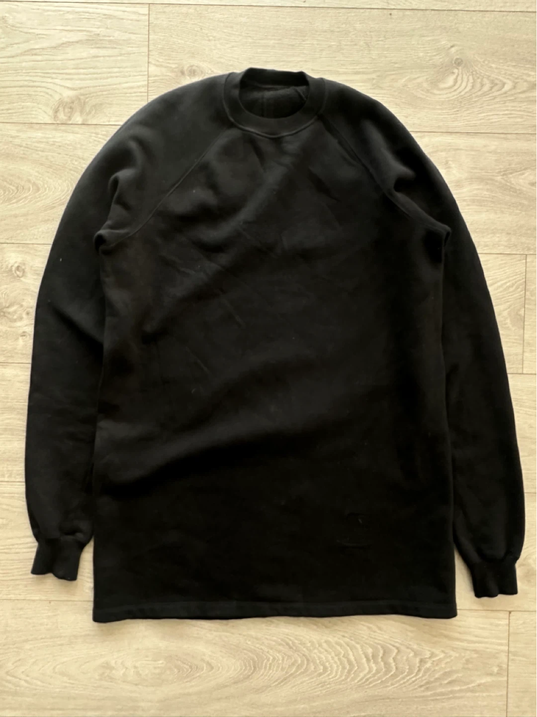 Rick Owens Black Cotton Sweatshirt