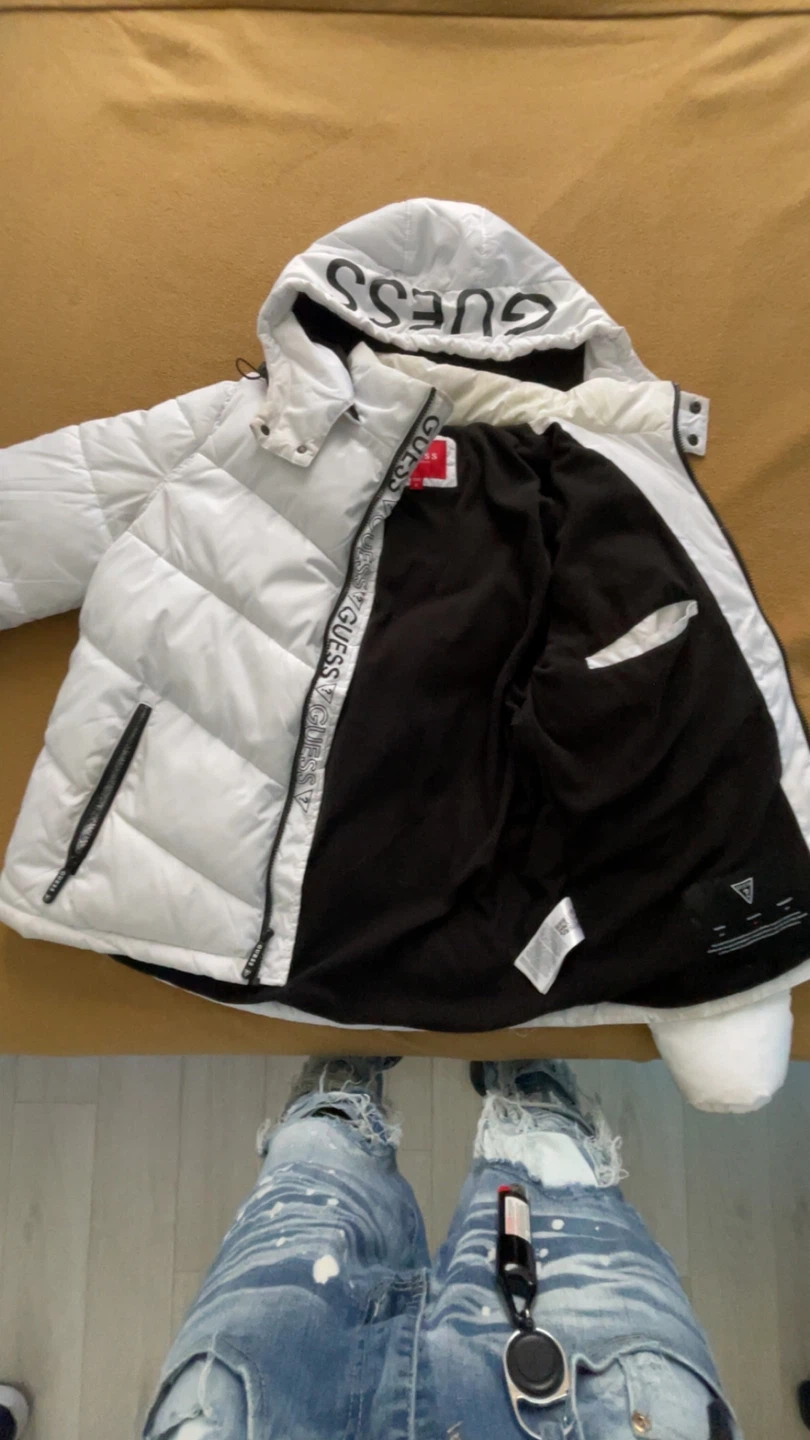 White GUESS Puffer Jacket XL - photo 2