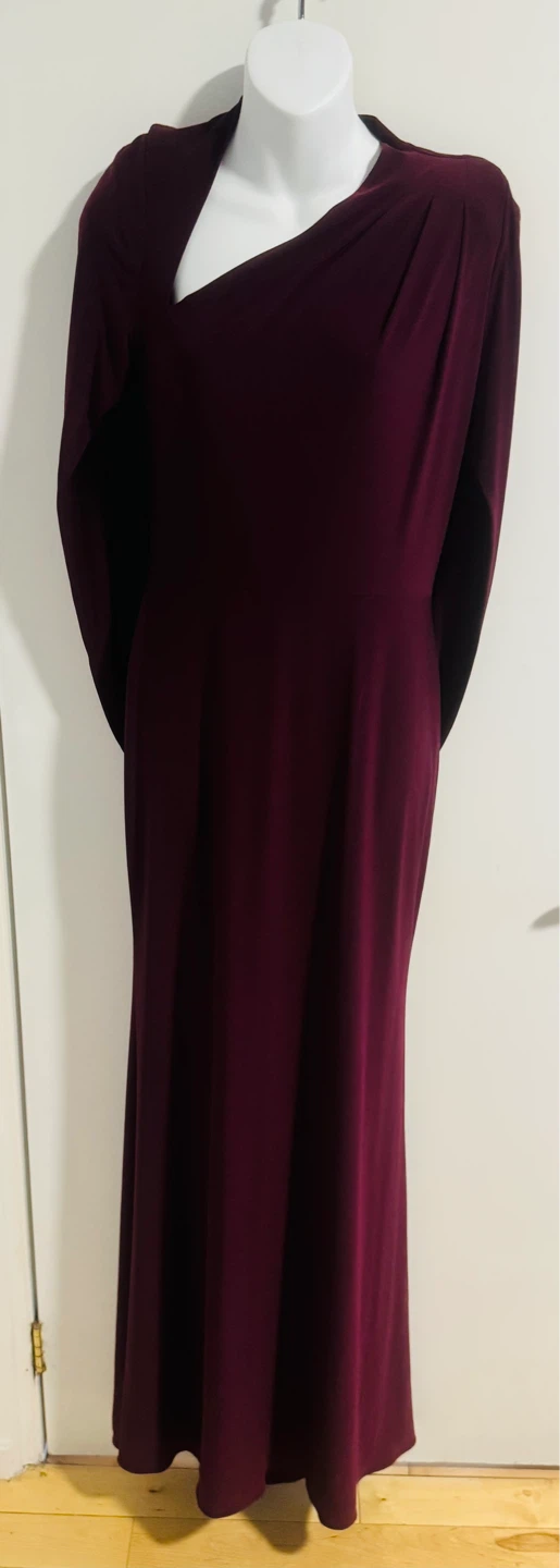 Robe longue Betsy Adam couleur prune taille 6 - photo 3