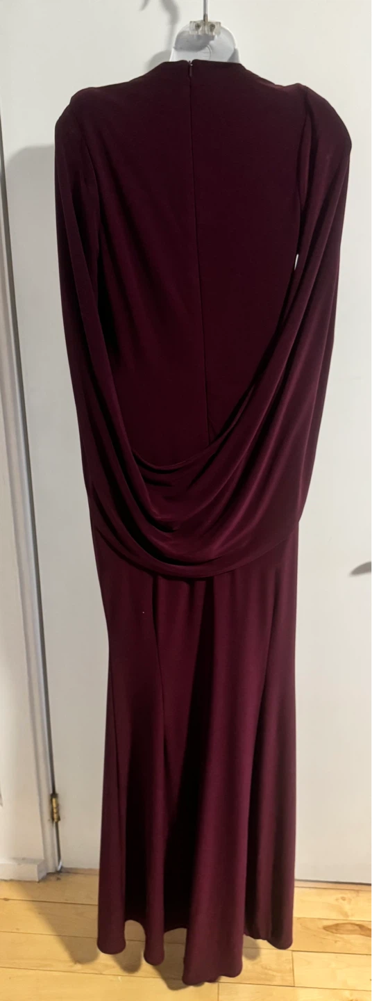 Robe longue Betsy Adam couleur prune taille 6 - photo 4