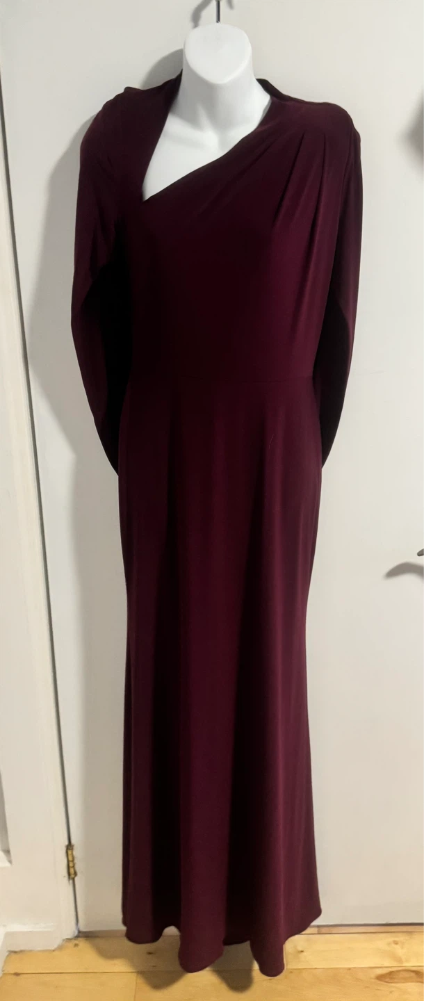 Robe longue Betsy Adam couleur prune taille 6 - photo 2
