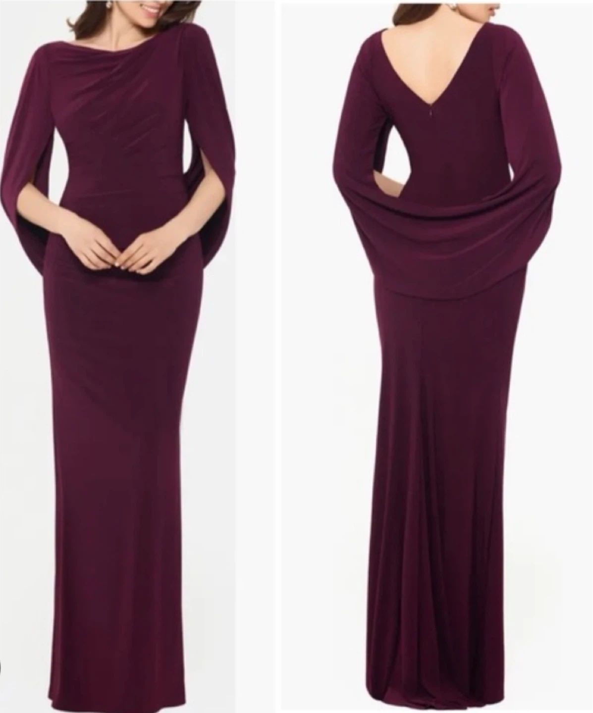 Robe longue Betsy Adam couleur prune taille 6