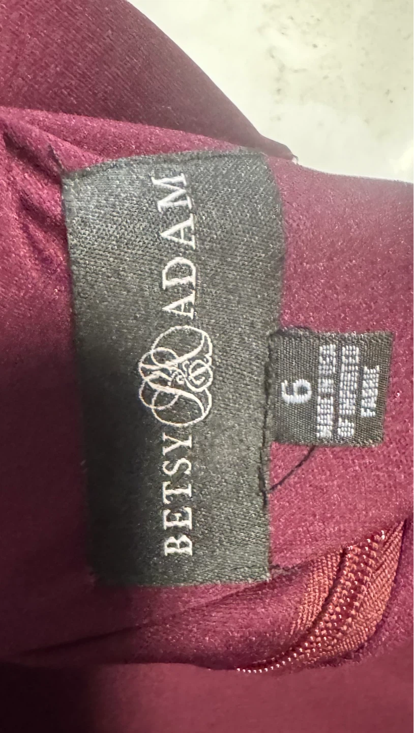 Robe longue Betsy Adam couleur prune taille 6 - photo 5