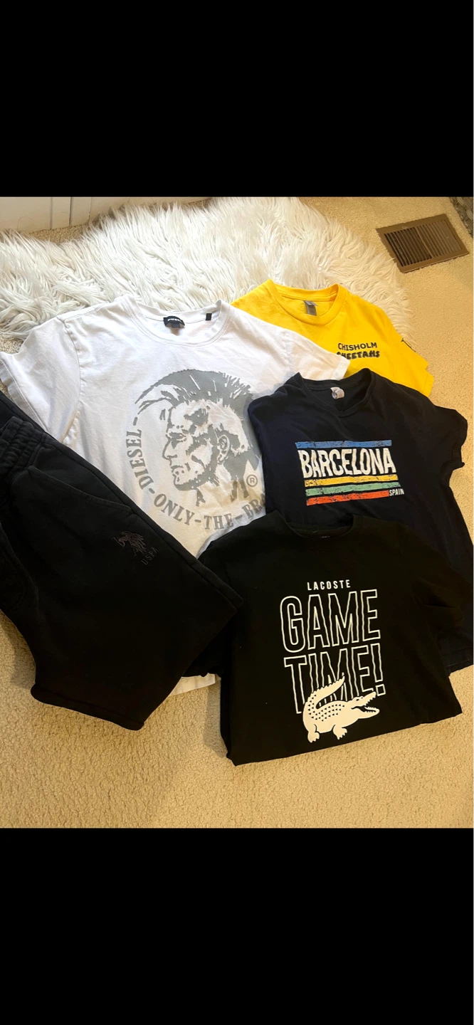 Diesel, Lacoste, Barcelona & Chisholm T-Shirts Bundle