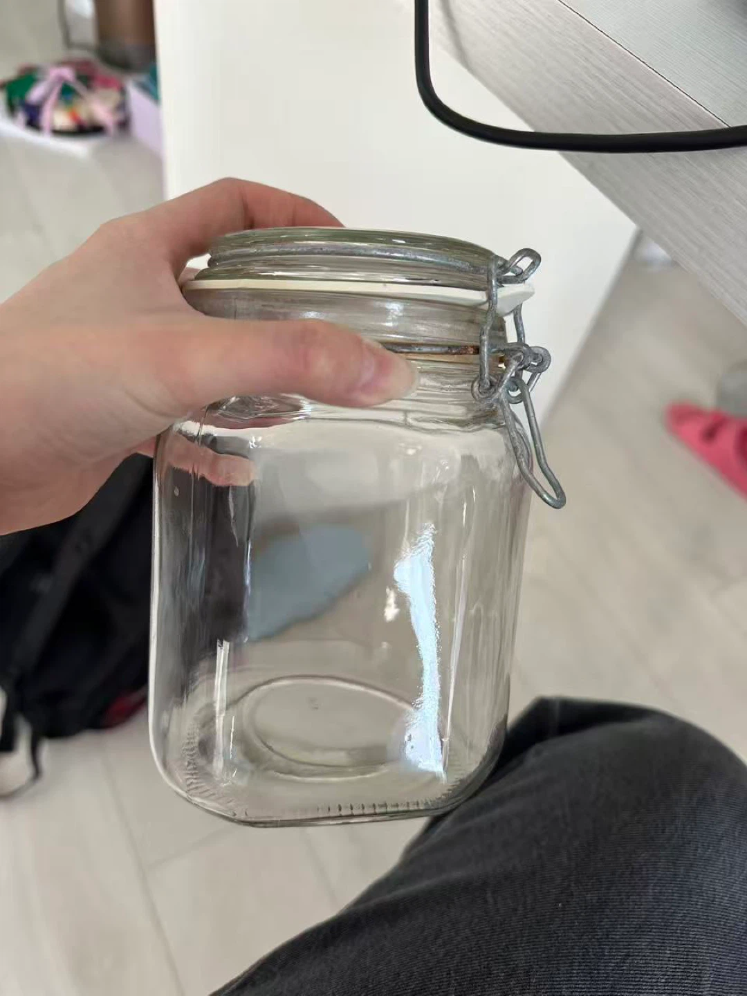 Glass Storage Jar with Clamp Lid
