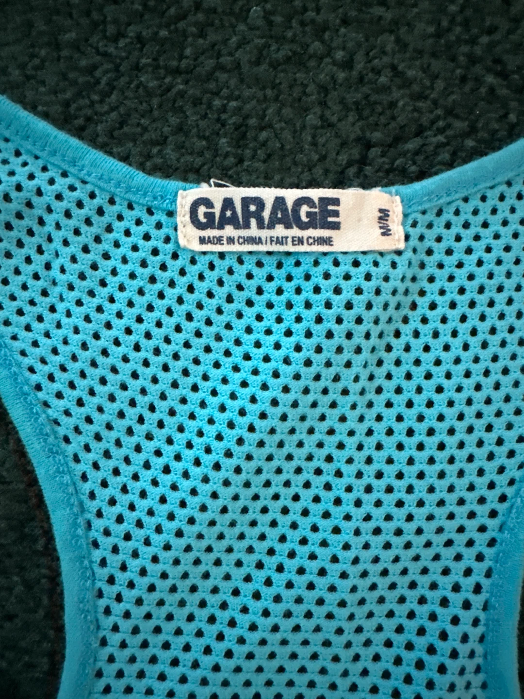 GARAGE Women's Blue Mesh Tank Top M/M - photo 2