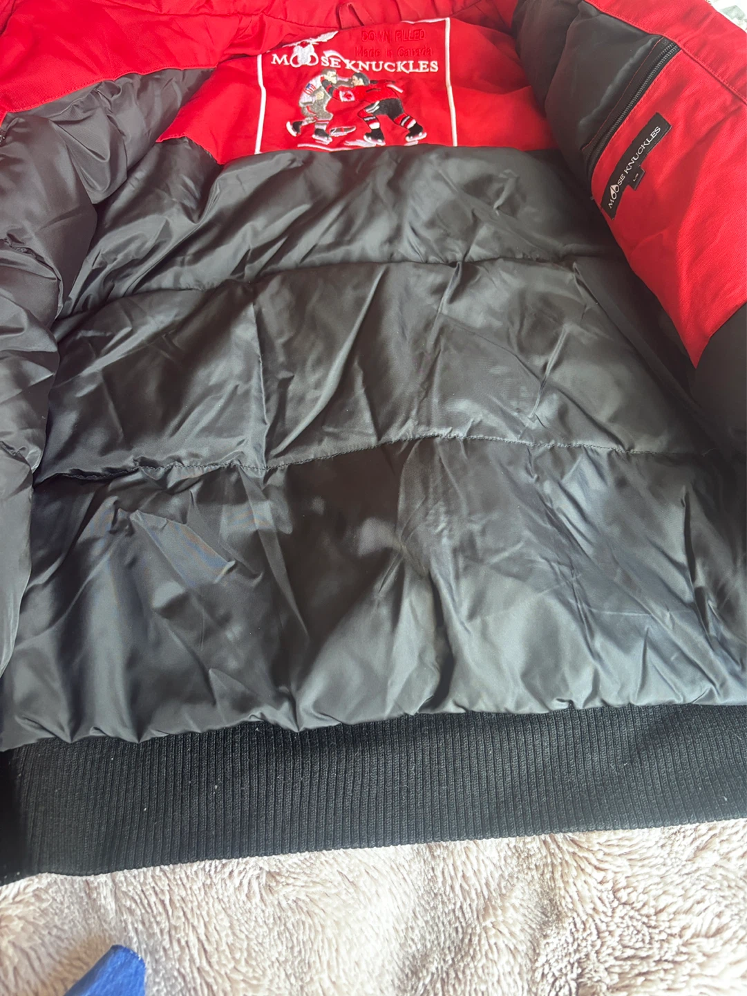 Moose Knuckles Red Bomber Jacket - photo 3