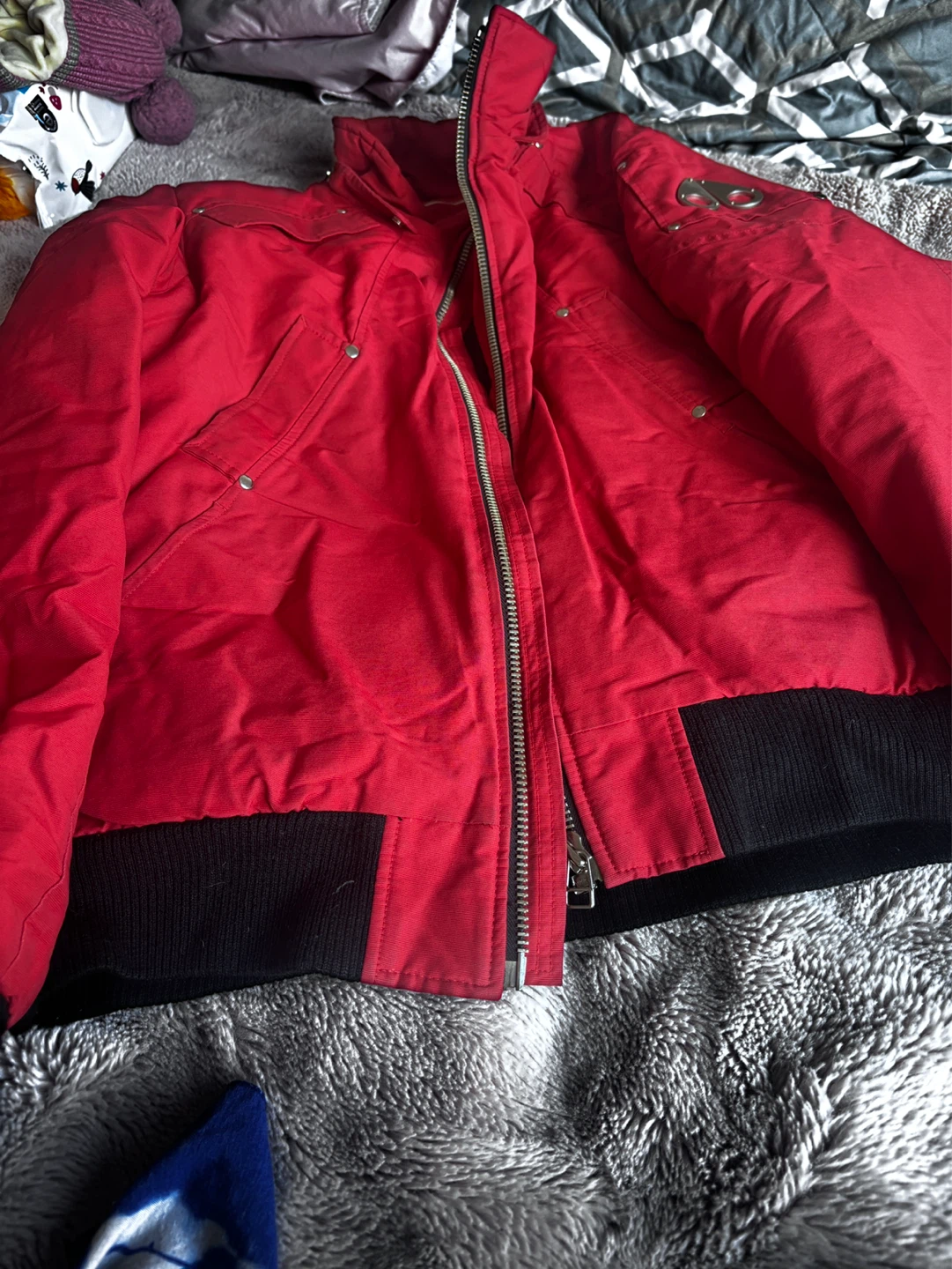 Moose Knuckles Red Bomber Jacket - photo 2