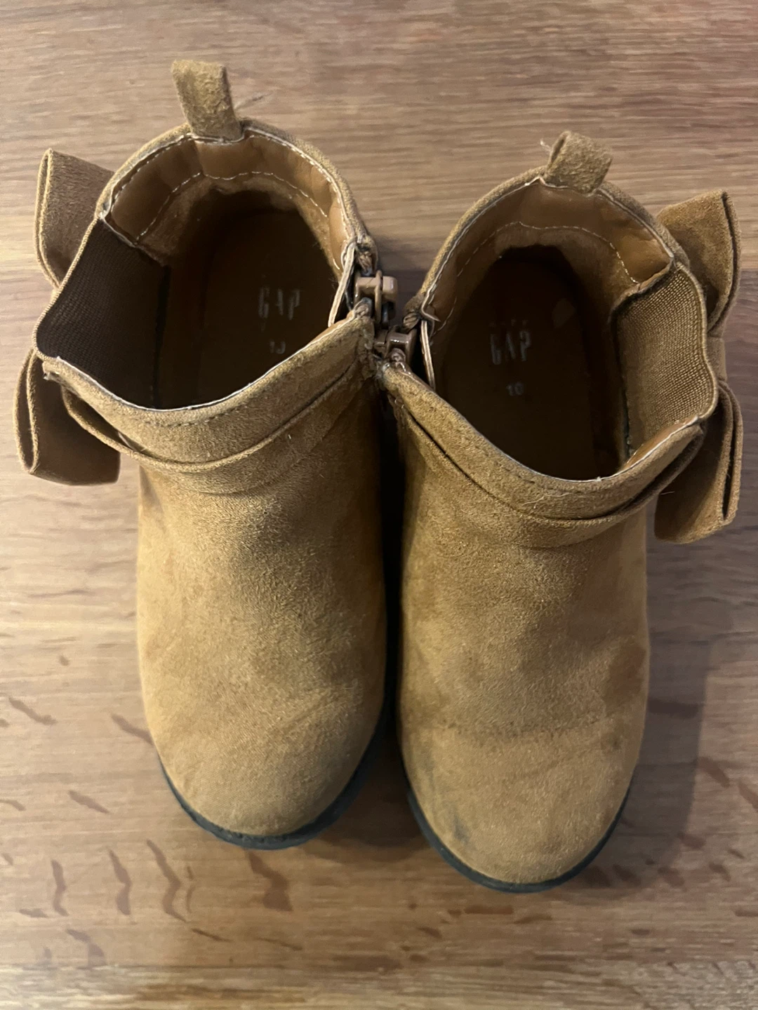 Gap Kids Brown Suede Bow Boots Size 10 - photo 2