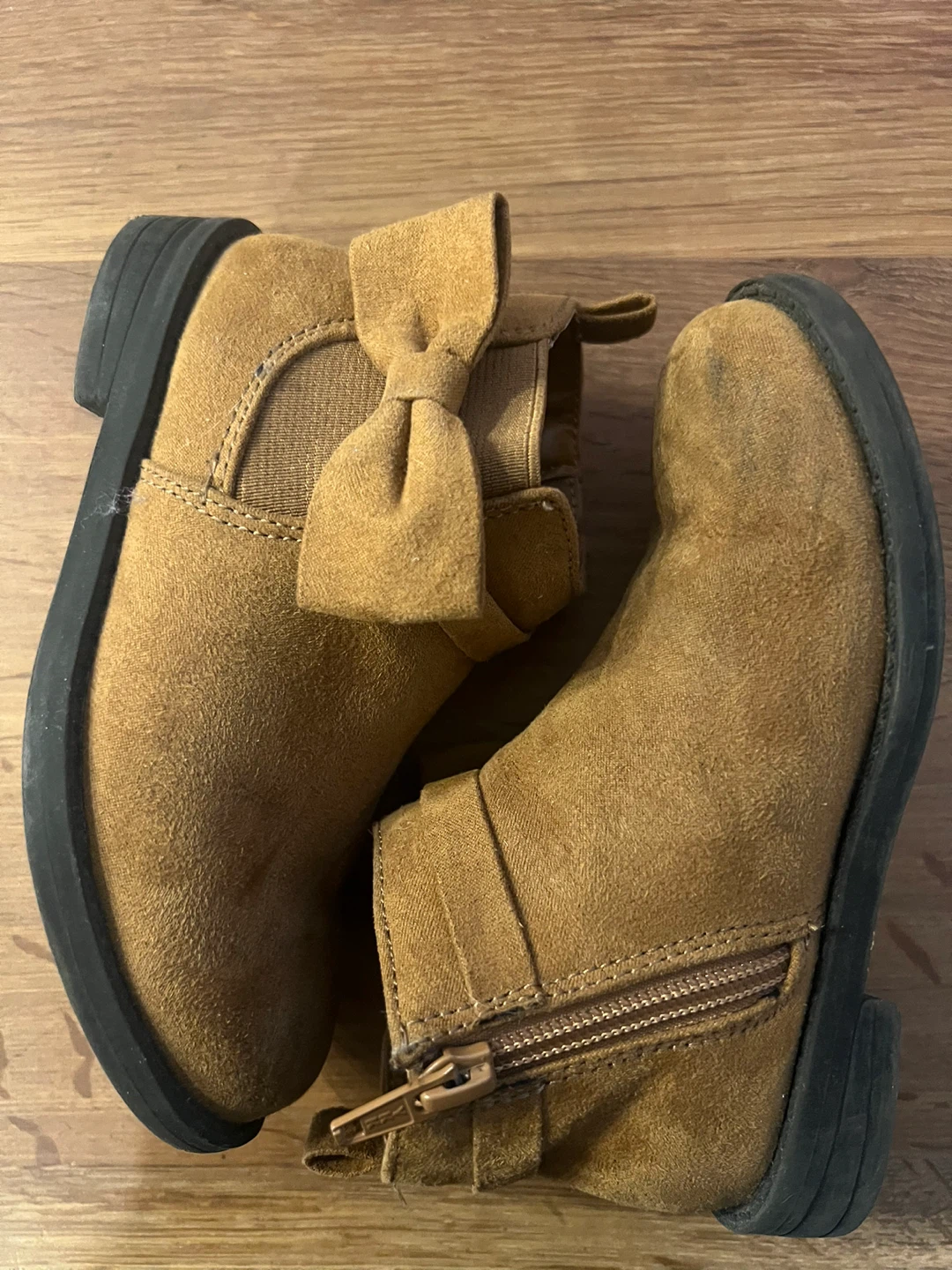 Gap Kids Brown Suede Bow Boots Size 10