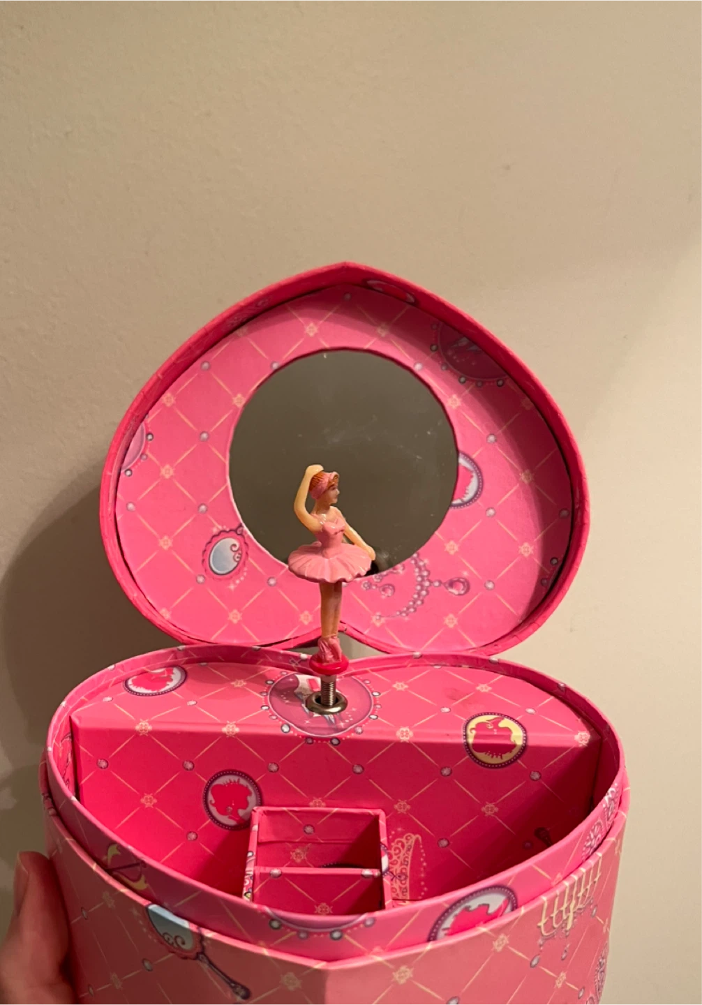 Pink Heart Musical Jewellery Box with Ballerina - photo 2