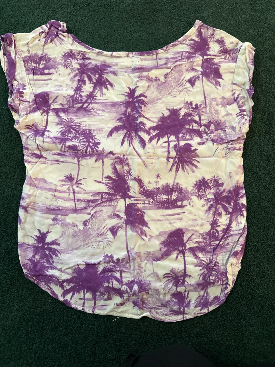Garage Purple Palm Tree Print T-Shirt XS - photo 5