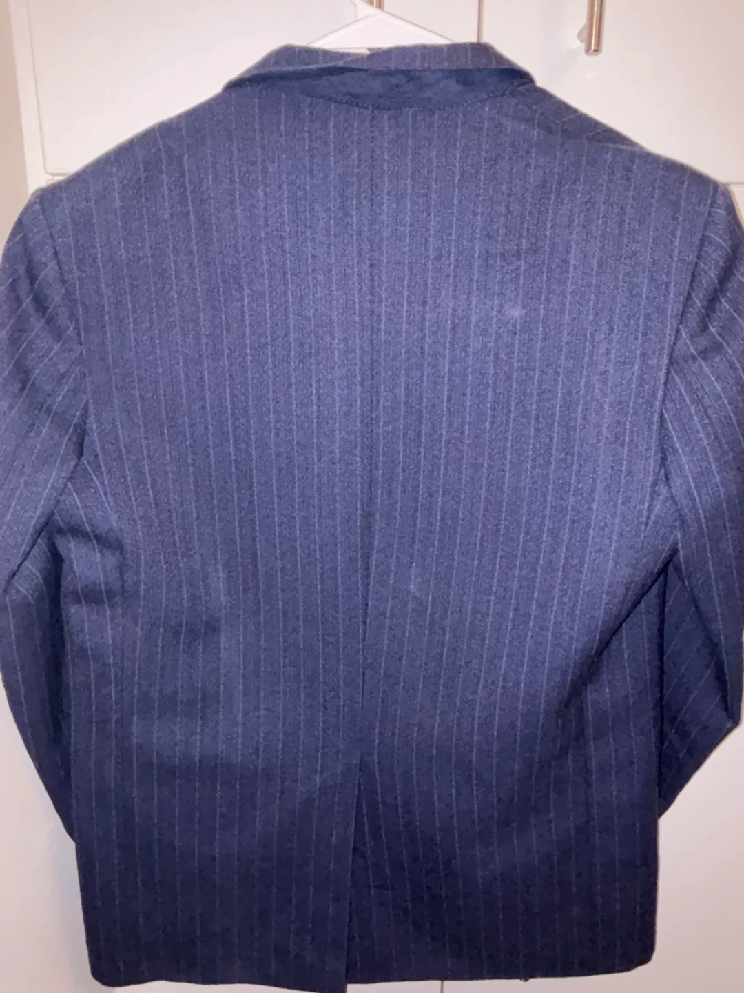 Navy Blue Pinstripe Blazer - photo 2