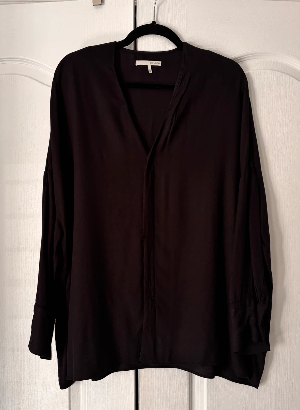 Oak + Fort black tunic blouse