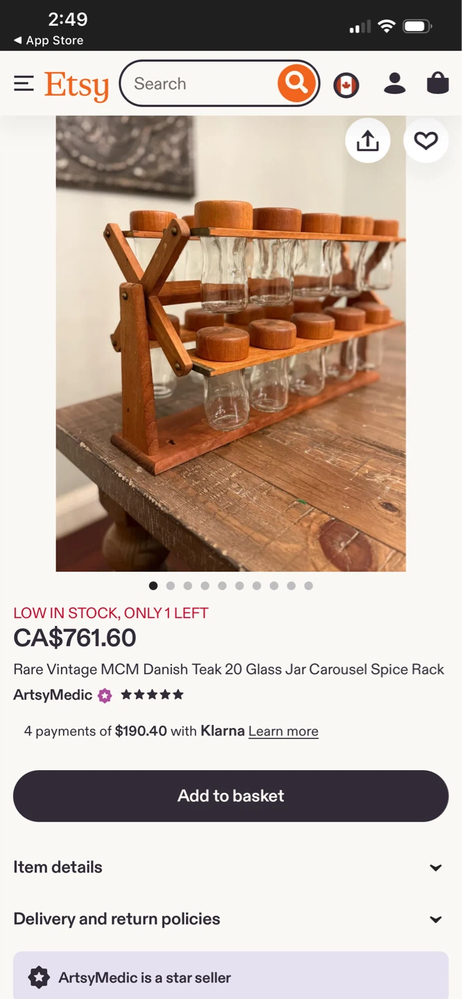 Teak Carousel Spice Rack - photo 5