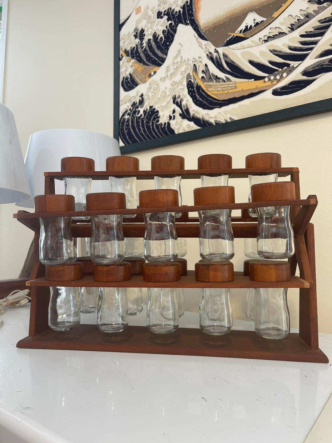 Teak Carousel Spice Rack