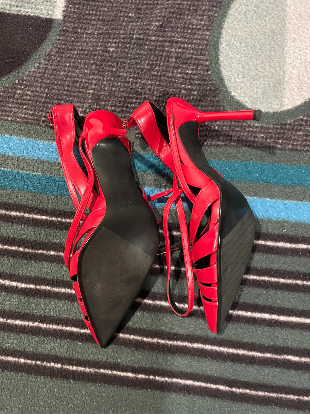 ZARA Red Strappy Heels Size 40 - photo 3