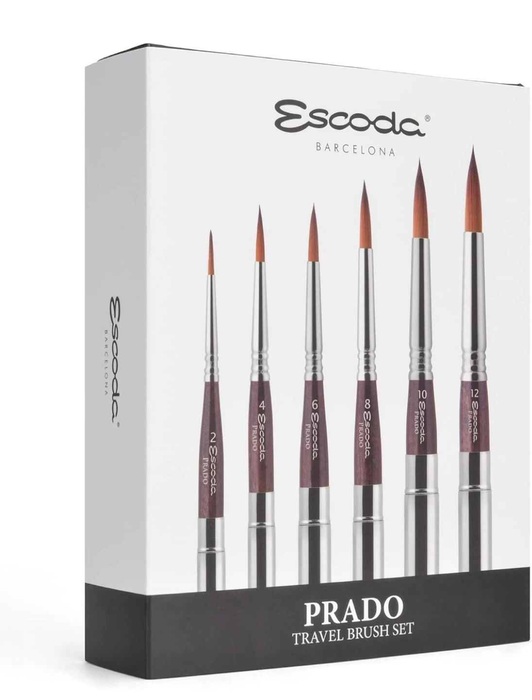 Escoda Prado Travel Brush Set Synthetic Sable Tame