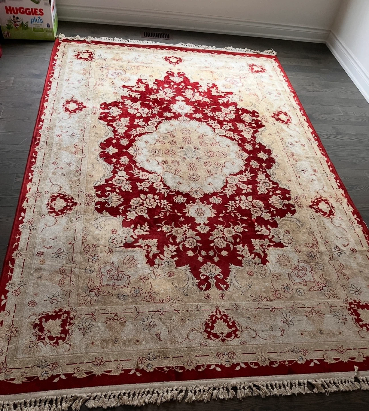 Large Oriental Area Rug - Red and Cream - photo 2