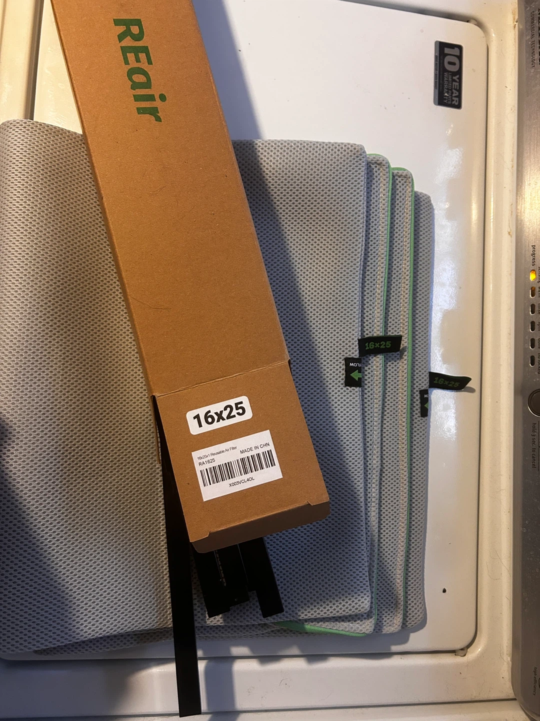 REAIR 16x25x1 Air Filter reusable (2 available) - photo 2