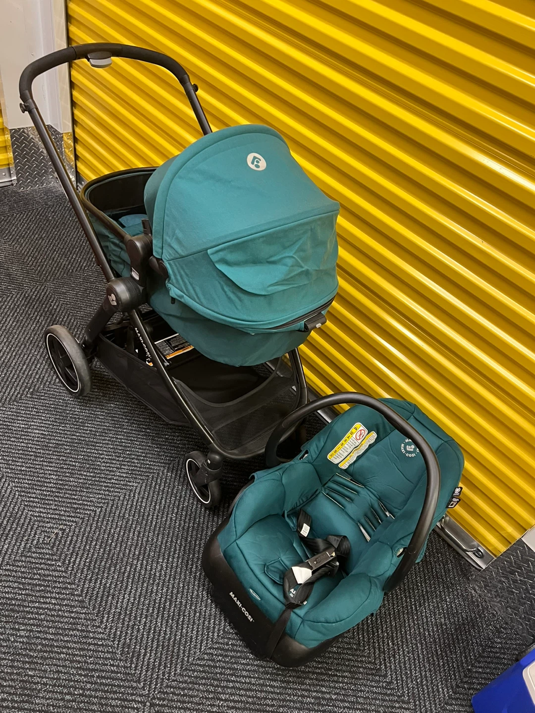 Maxi-Cosi Stroller Travel System with Infant Car Seat - Teal - photo 2
