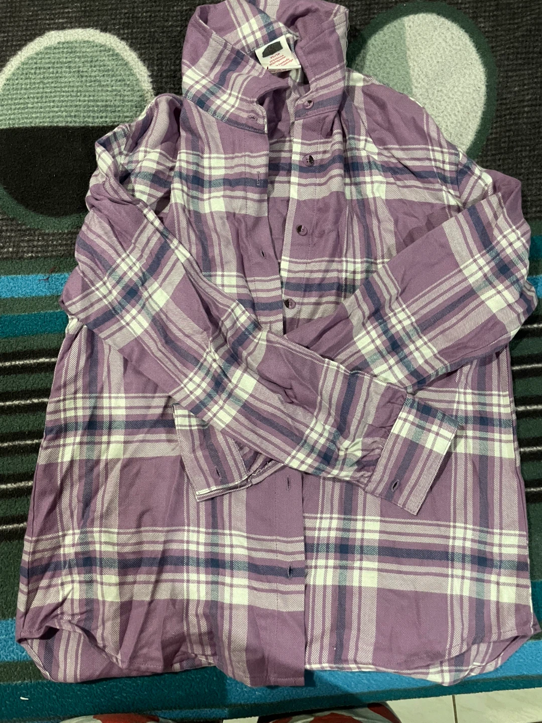 Plaid Flannel Shirt lavender