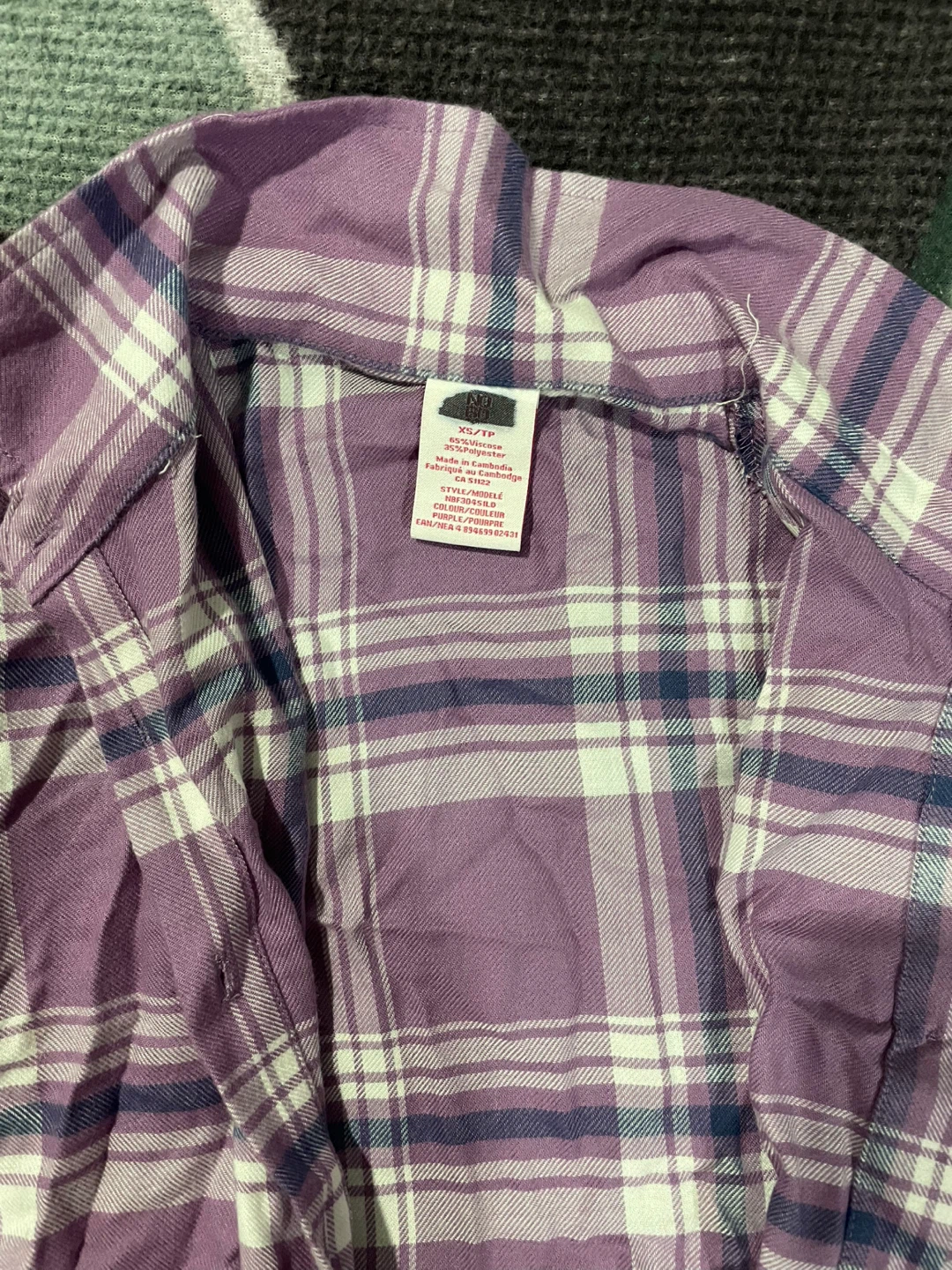 Plaid Flannel Shirt lavender - photo 4