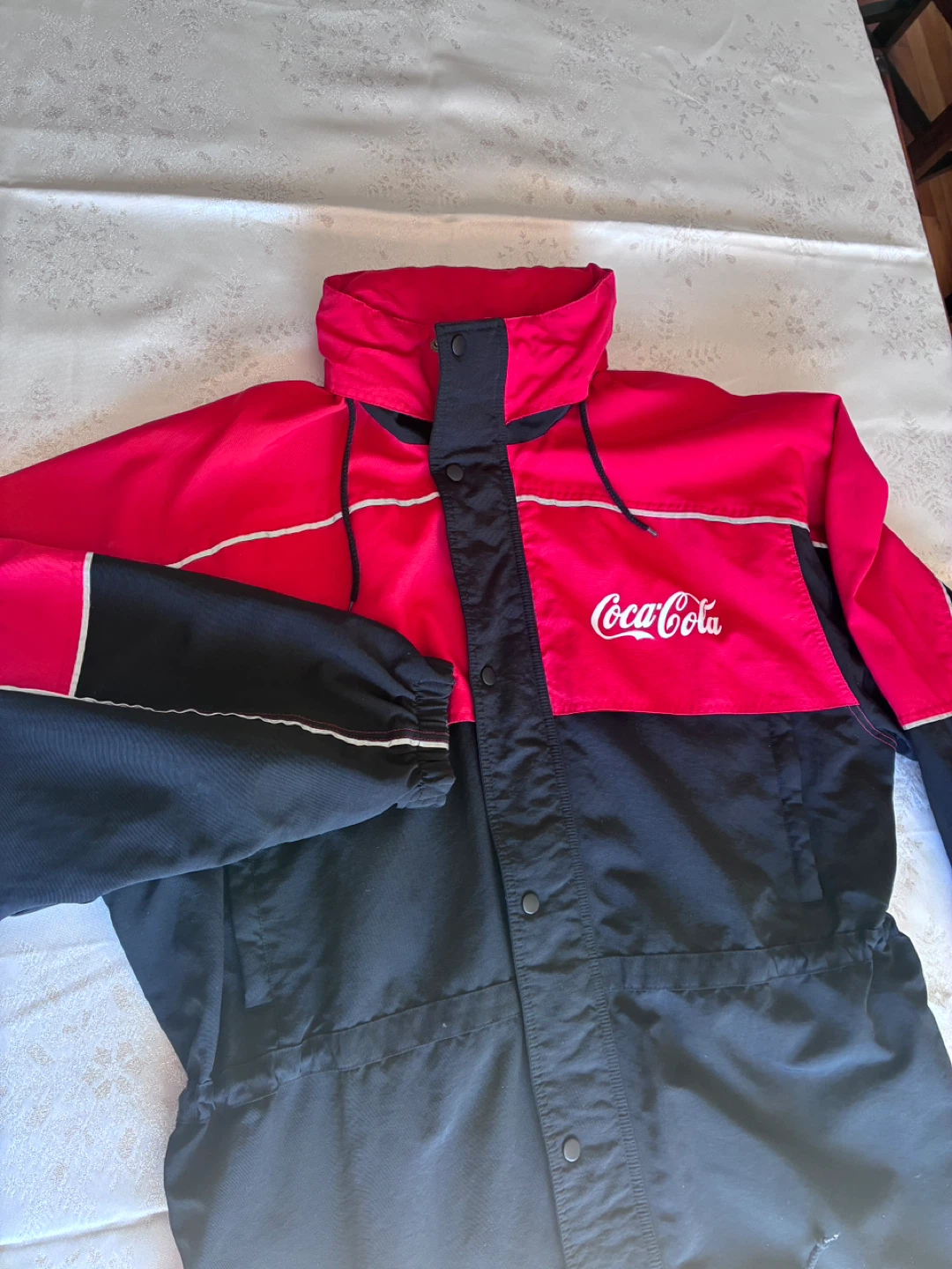 Coca-Cola Red Black Hooded Jacket XL - photo 3