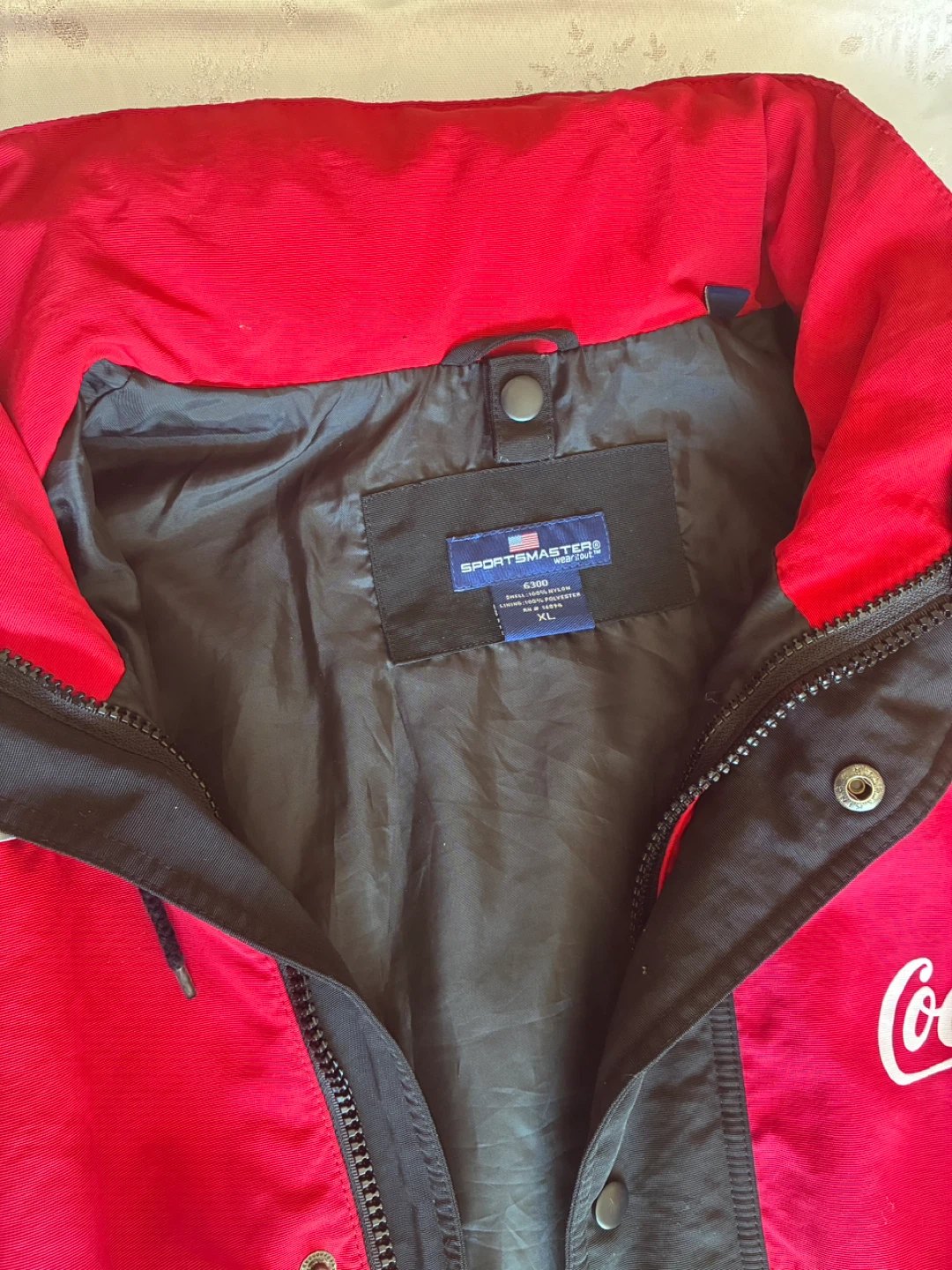 Coca-Cola Red Black Hooded Jacket XL - photo 4