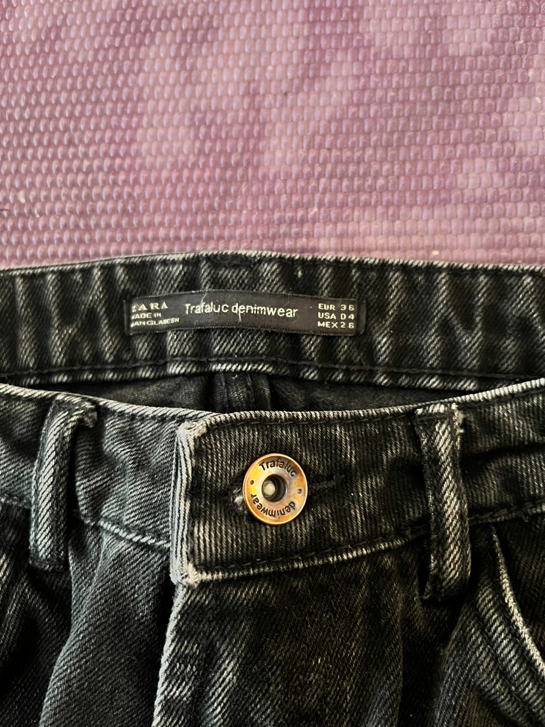Zara Trafaluc Denimwear Black Jeans Size 4 - photo 3