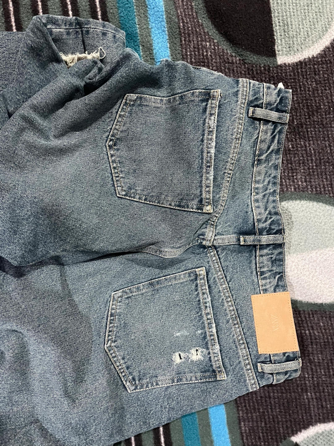 ZARA gray Denim Ripped Jeans - photo 3