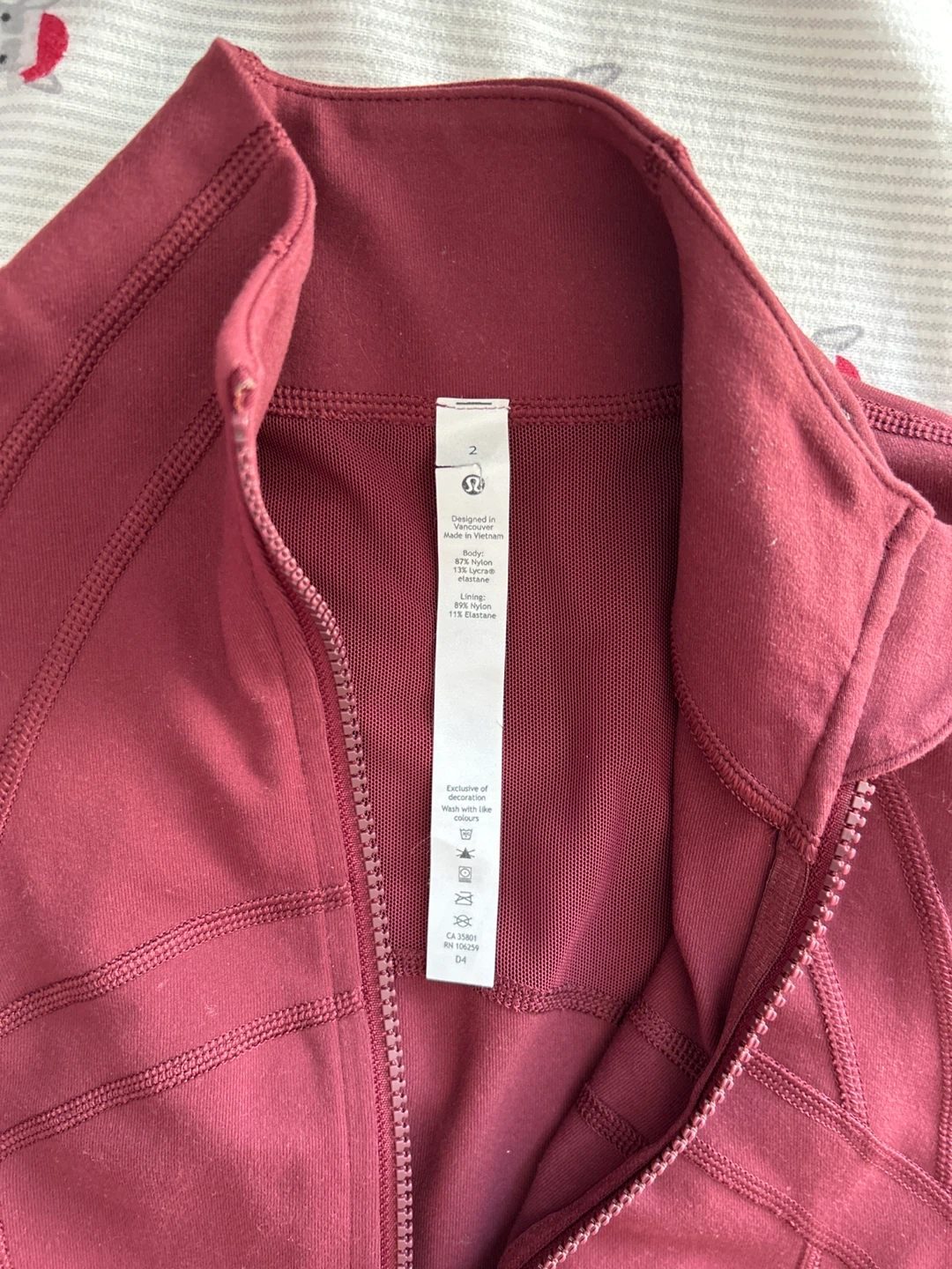 Lululemon Burgundy Full Zip Jacket - photo 3