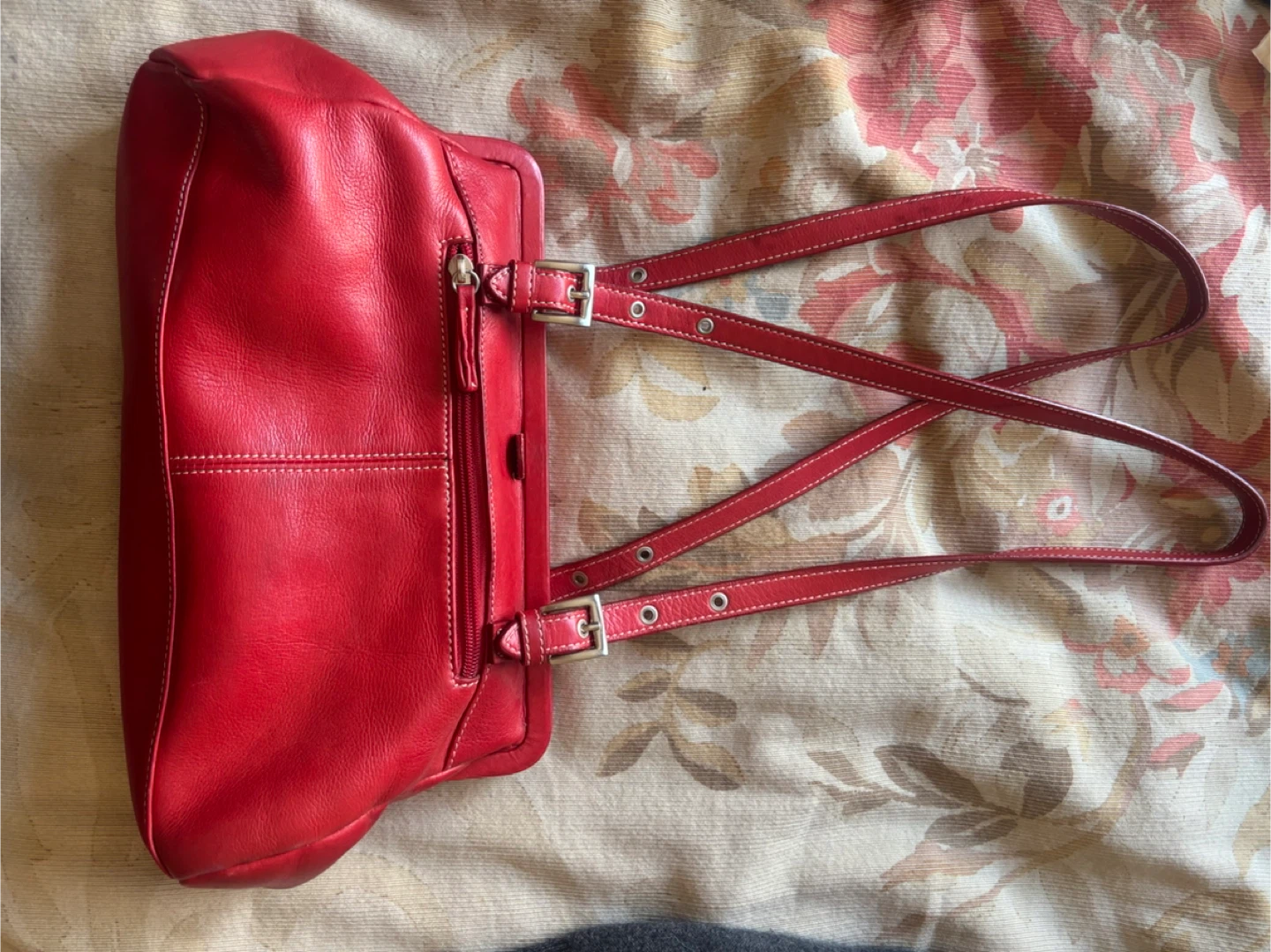 Tignanello Red Leather Shoulder Bag - photo 2