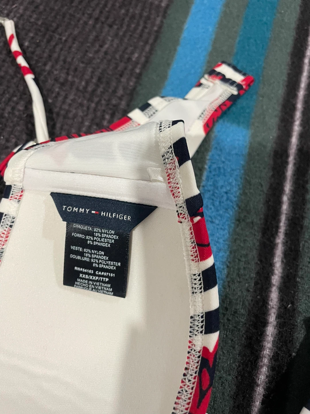 Tommy Hilfiger Bikini Set - Red, White, and Blue Floral Stripe - photo 5