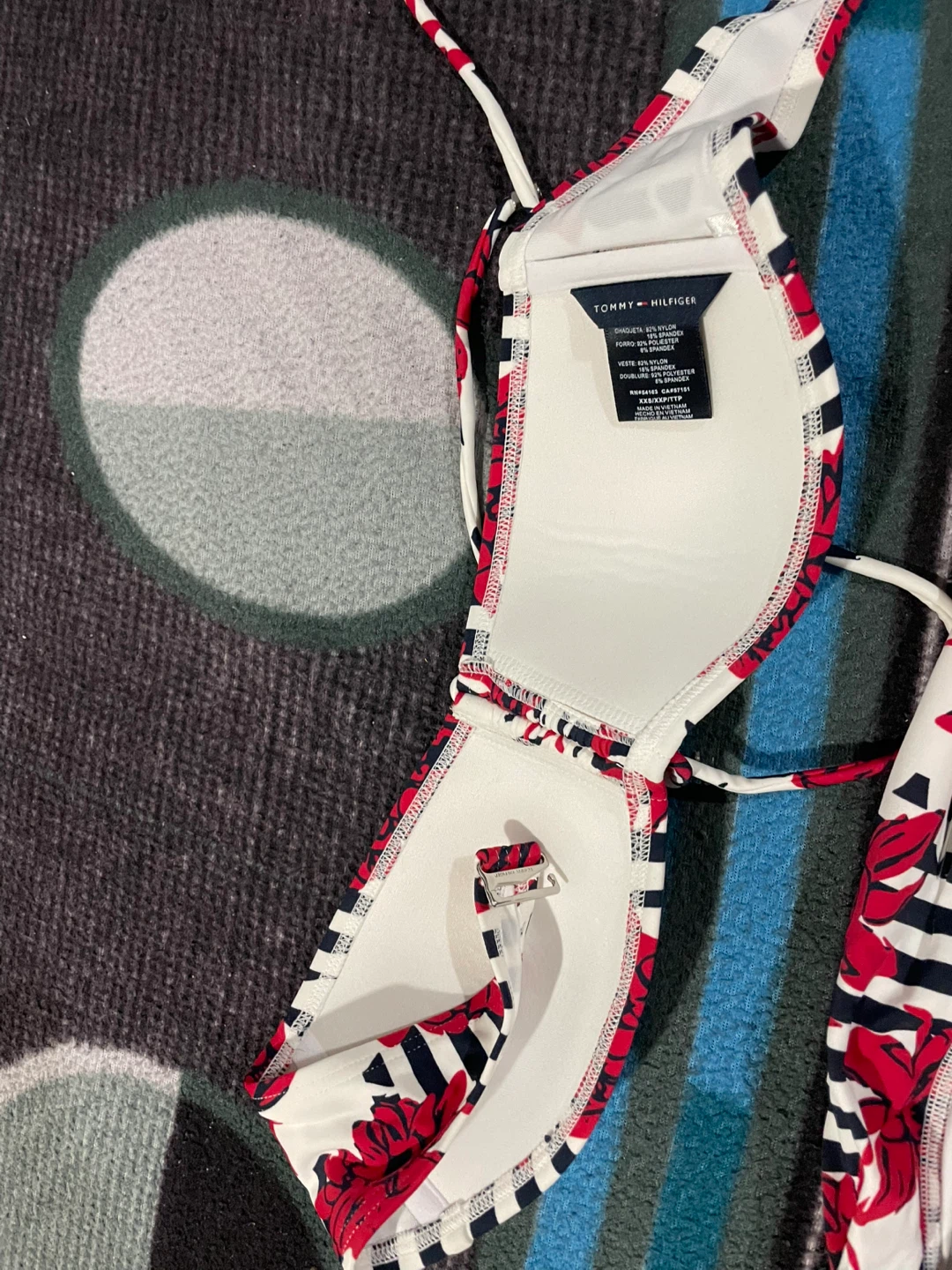 Tommy Hilfiger Bikini Set - Red, White, and Blue Floral Stripe - photo 4
