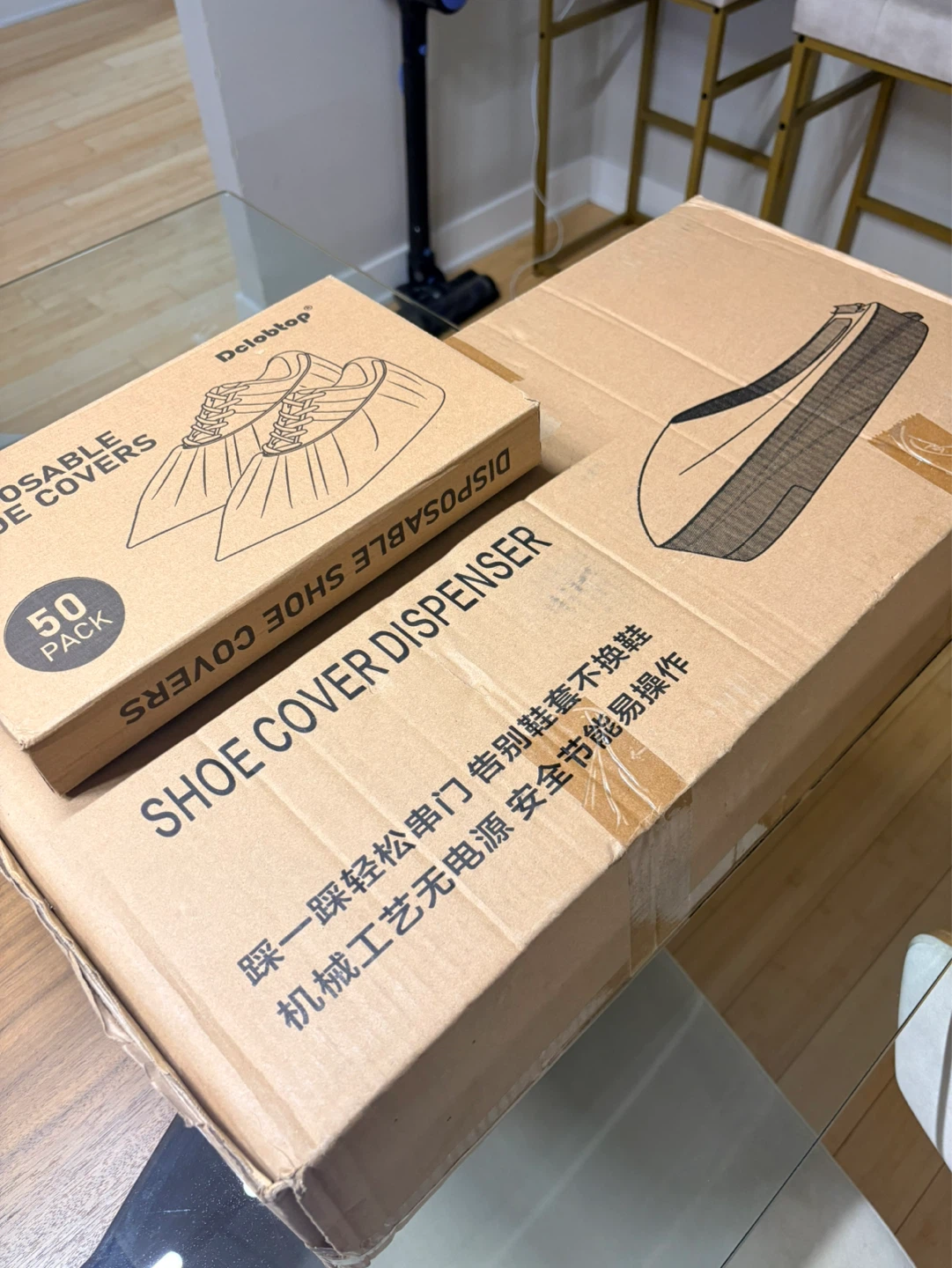 Shoe Cover Dispenser & 50 Disposable Shoe Covers