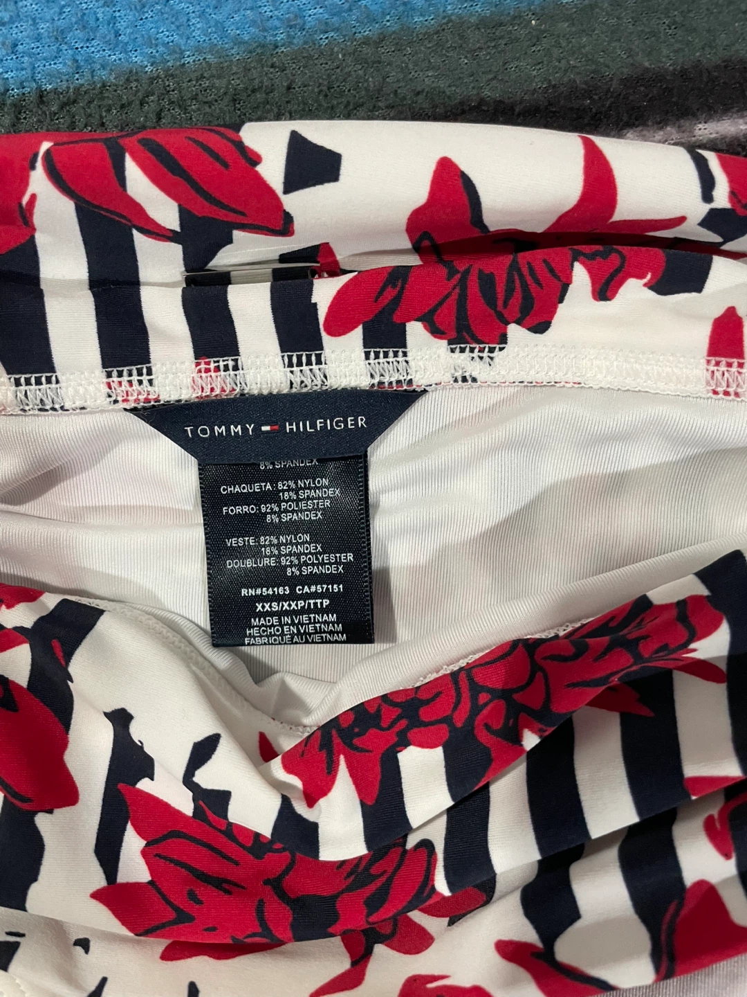 Tommy Hilfiger Bikini Set - Red, White, and Blue Floral Stripe - photo 3