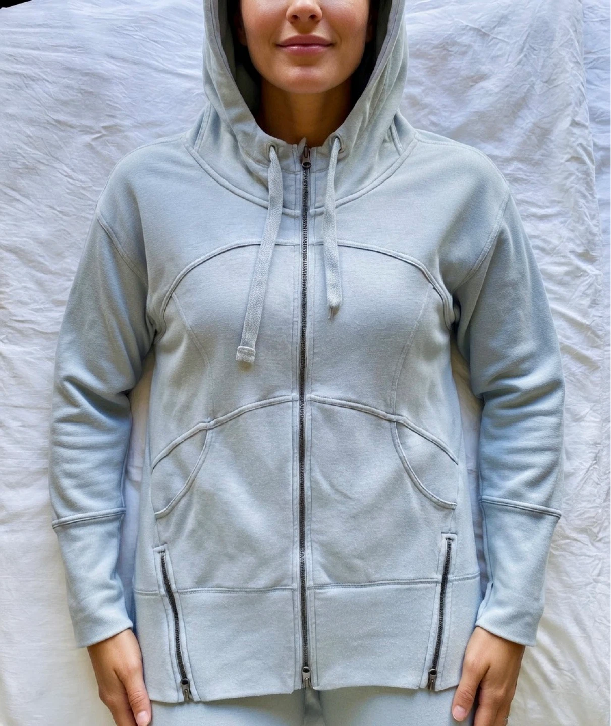 Zella Light Blue-Grey Full Zip Hoodie - photo 2