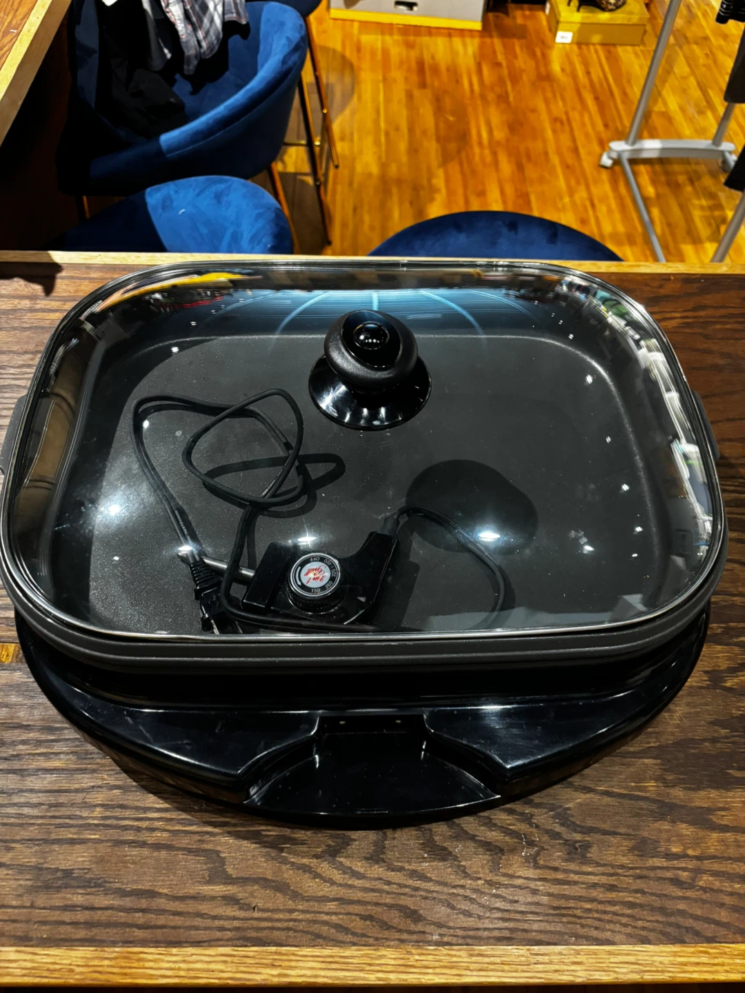 Black Electric Griddle with Glass Lid
