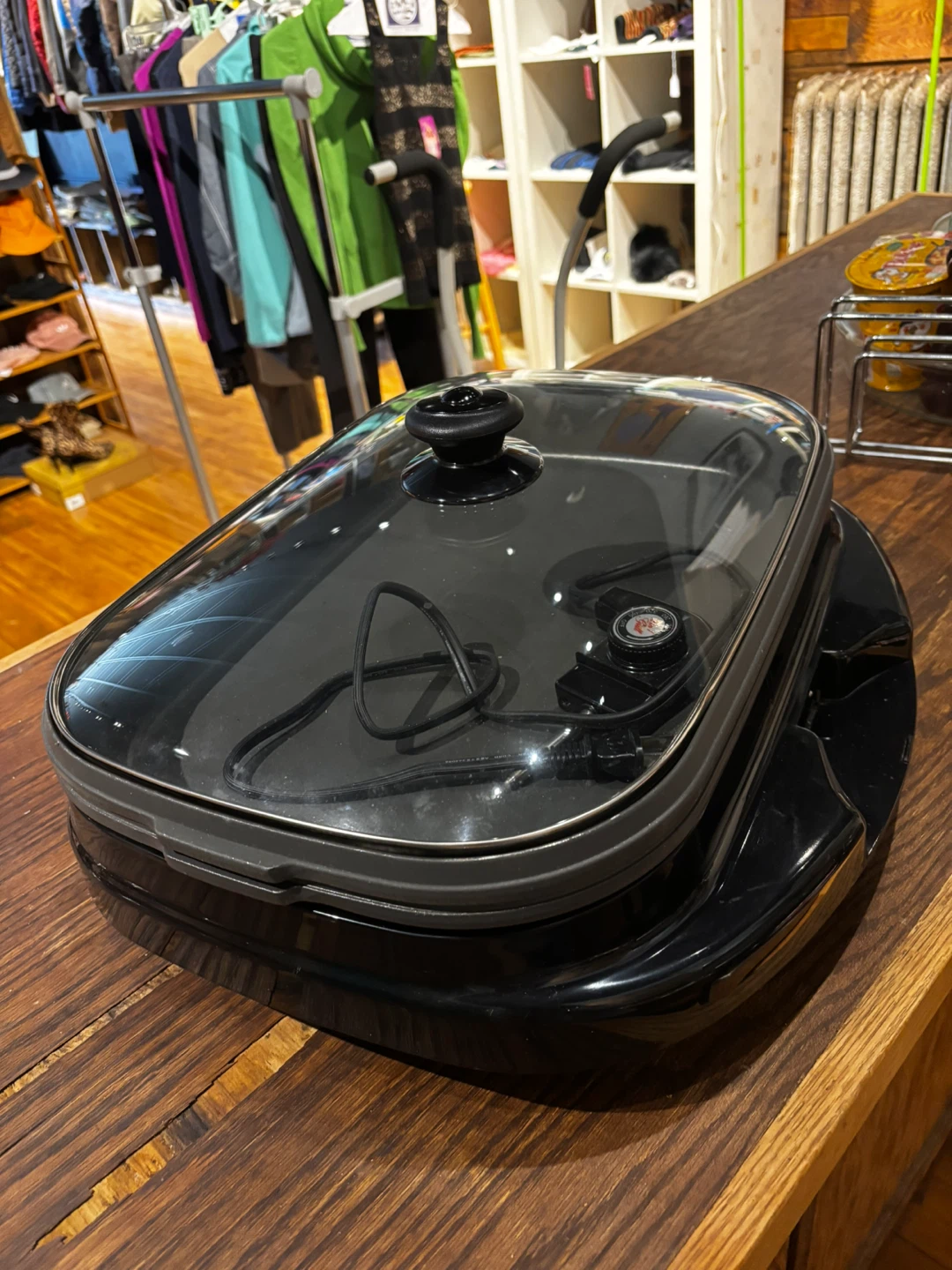 Black Electric Griddle with Glass Lid - photo 2