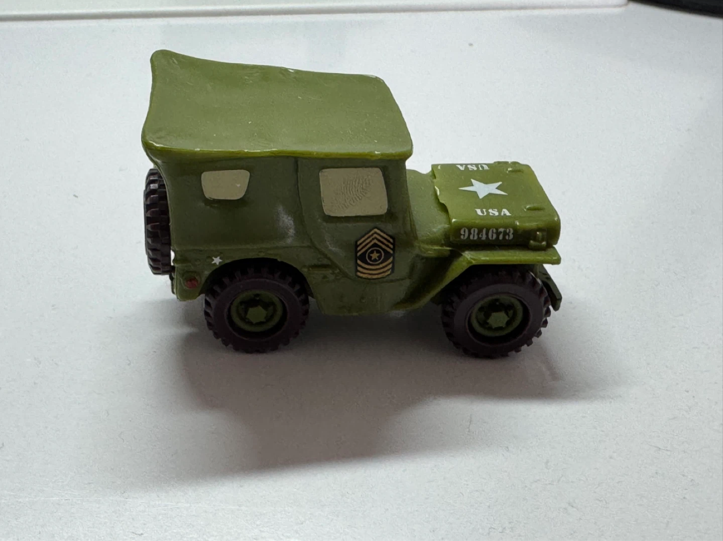 Disney Pixar WW2 Jeep Sarge #984673 die cast 2.5” - photo 2