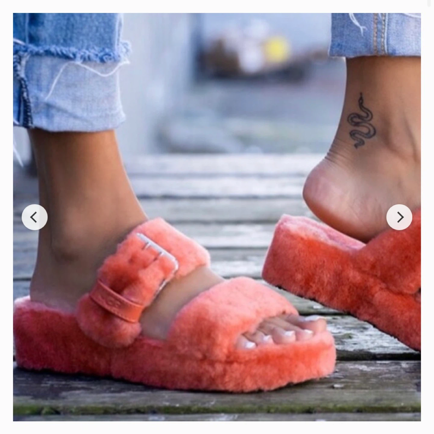 UGG Fluff Yeah Slide Sandals Coral Orange - photo 2