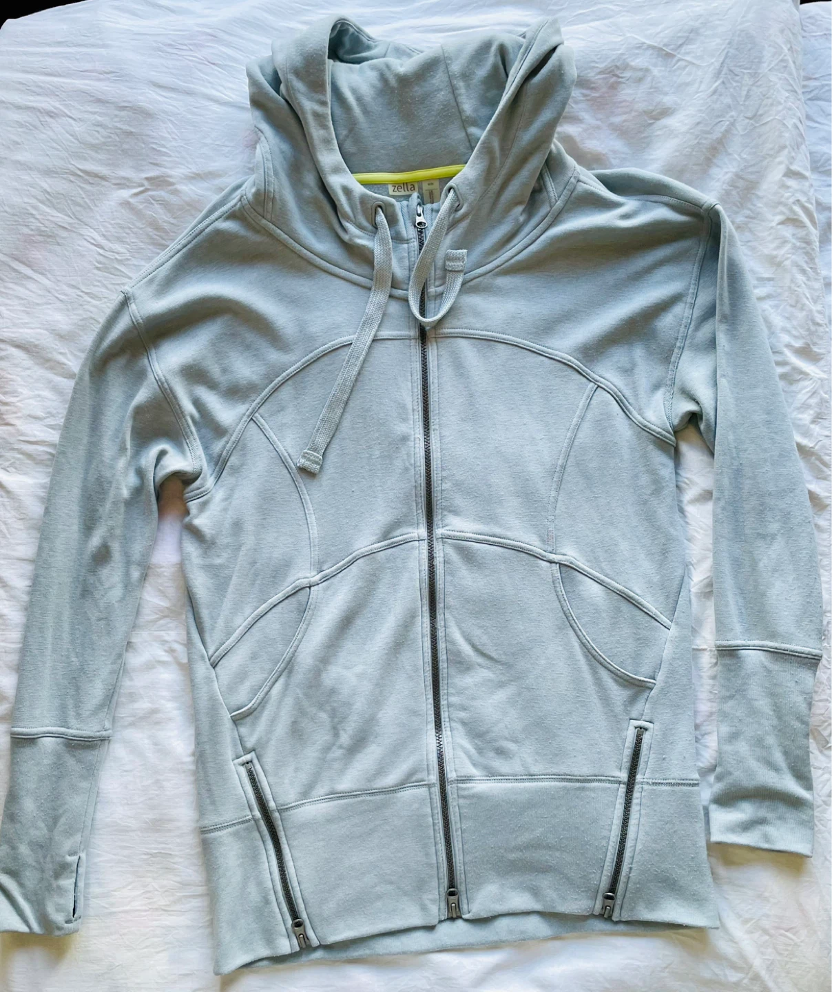 Zella Light Blue-Grey Full Zip Hoodie - photo 5