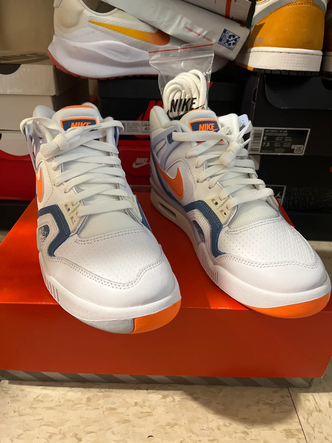 Nike Air Challenge Pro White Orange Blue Men's Tennis Shoes