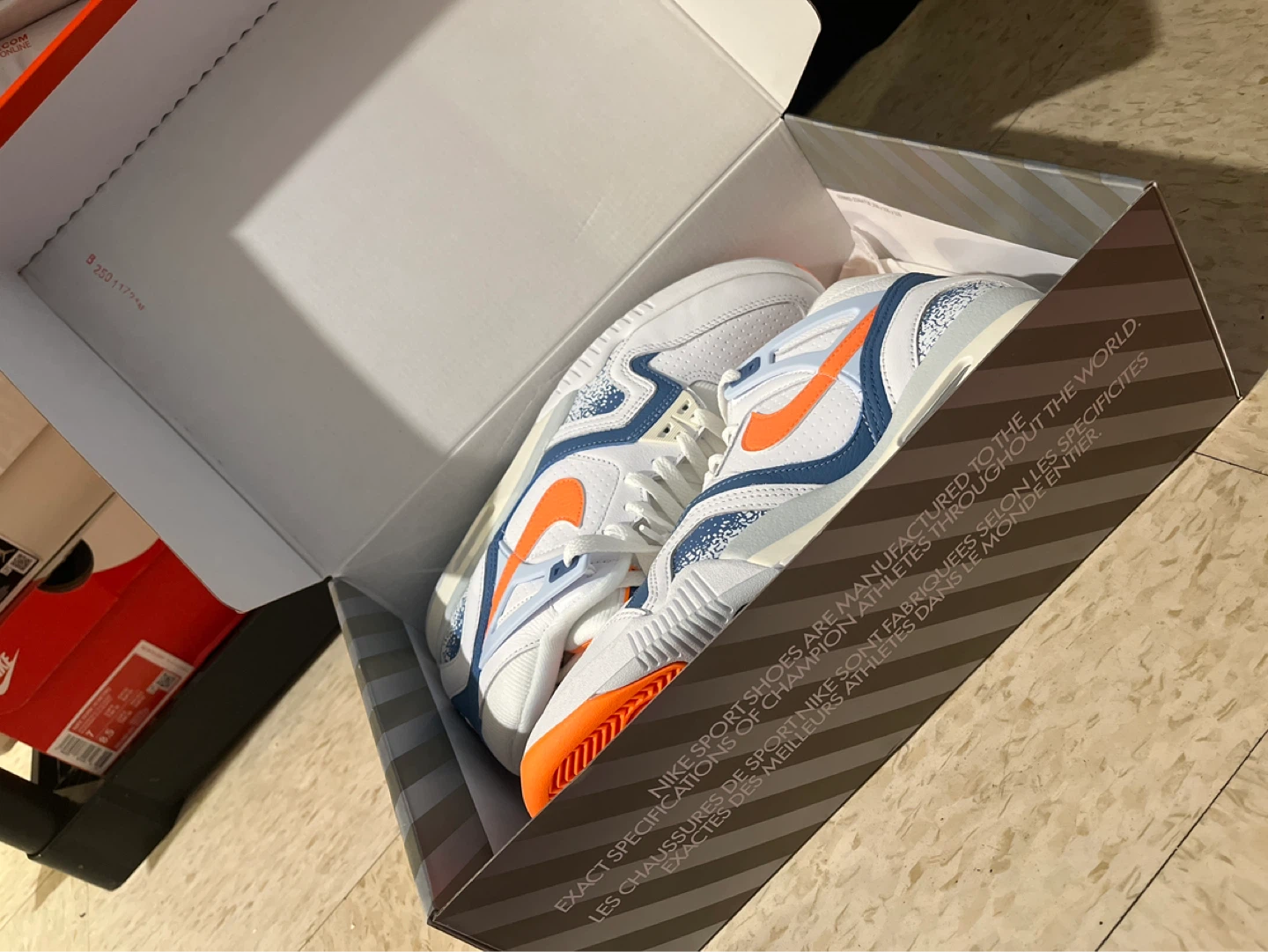 Nike Air Challenge Pro White Orange Blue Men's Tennis Shoes - photo 5